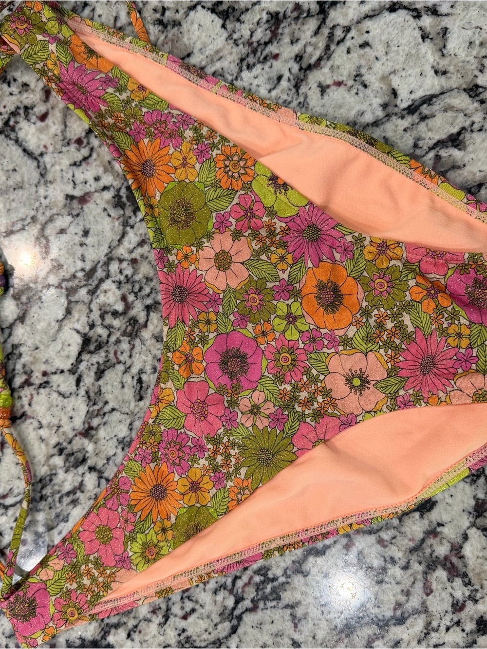 wild fable Kids Floral Bikini Bottom - Pink, Orange & Green Print